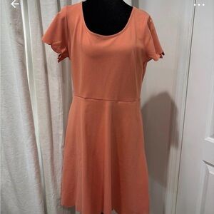 GAP Coral Scoop-Neck Midi Dress